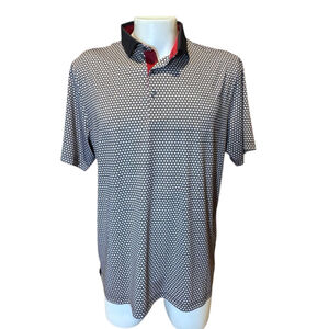 Men's Puma Polo Shirt XL Black and White d28